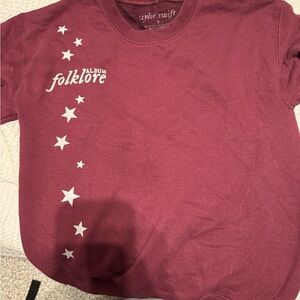 Taylor Swift Burgundy Folklore Sweatshirt